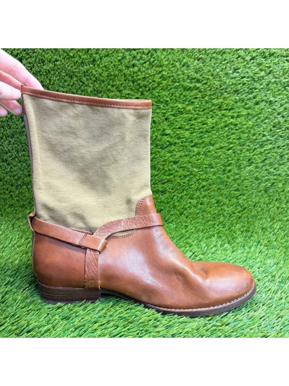 Frye Melissa Short Shaft Womens Size 8.5 Brown Outdoor Leather Biker Boots